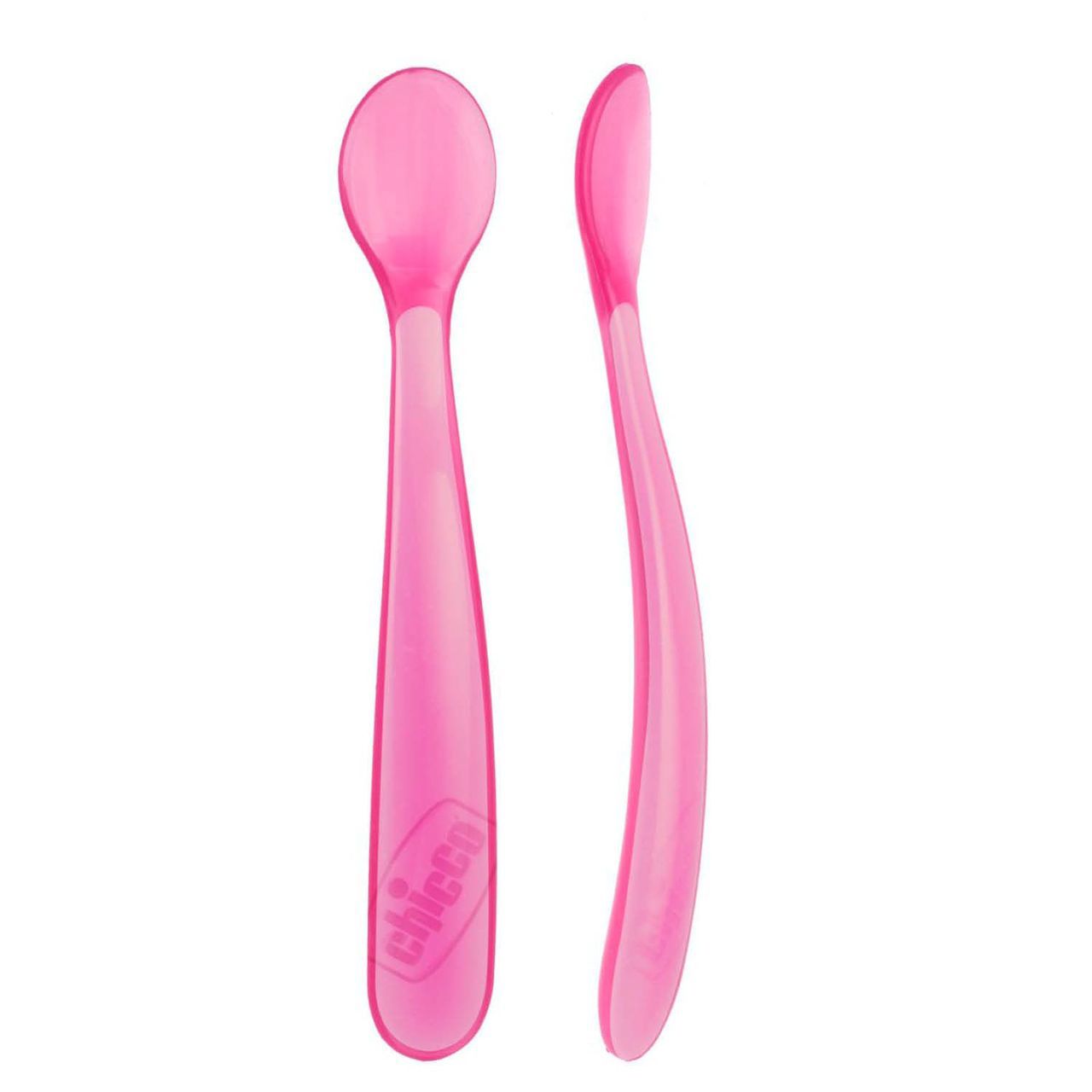 Chicco Cuillère en silicone Rose 6m+