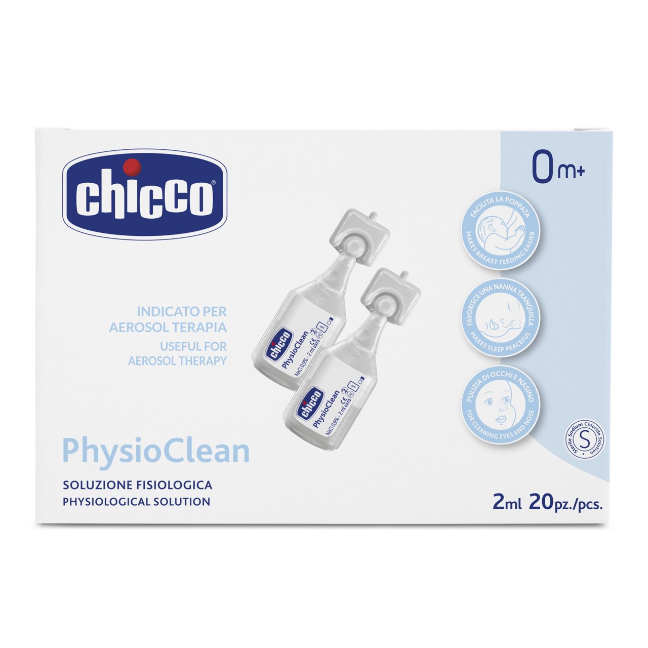 Physioclean soluzione fisiologica 2ml-20pz Chicco - 0