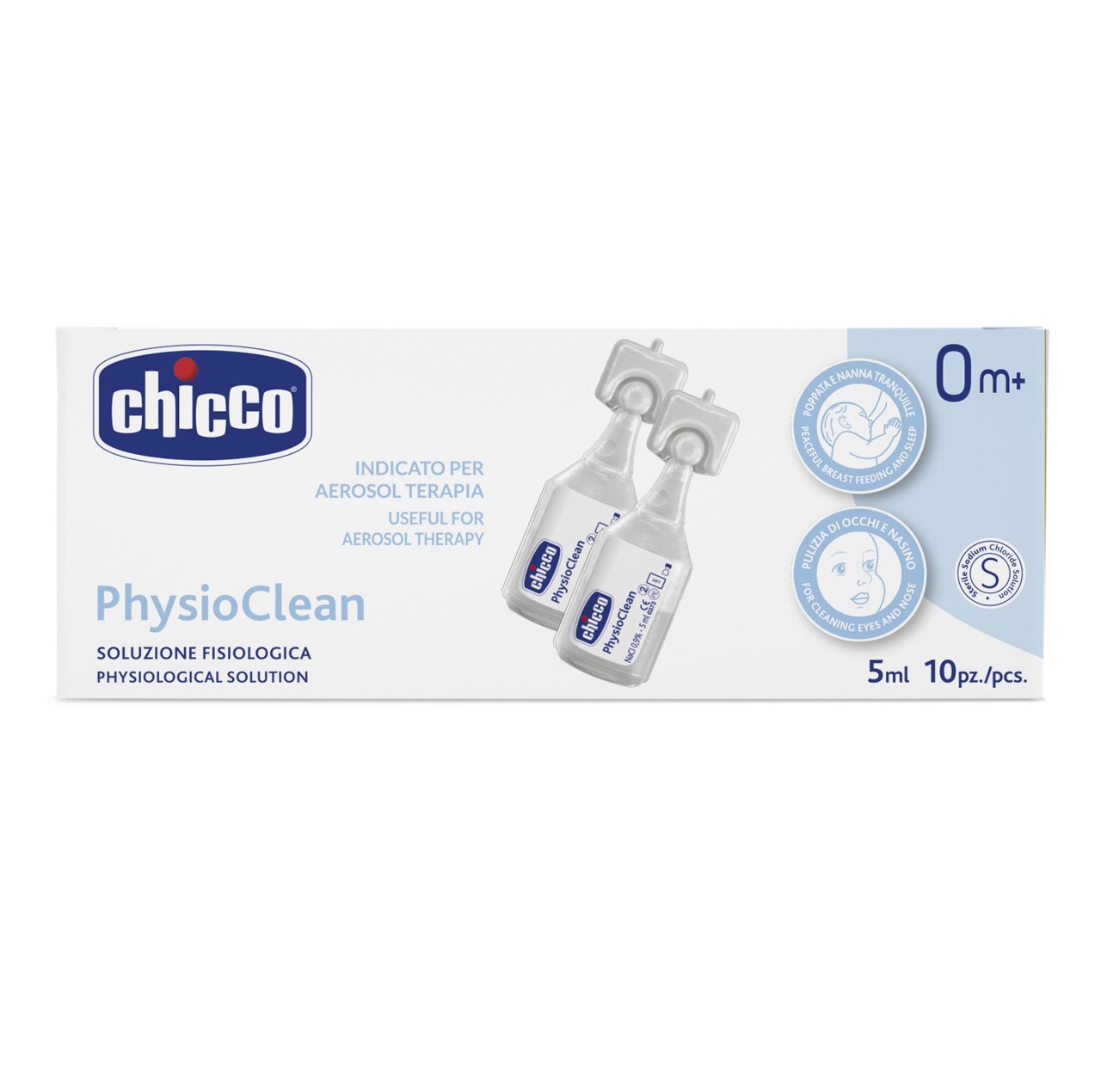 Soro Fisiológico PhysioClean 5ml - 10pcs Chicco - 0