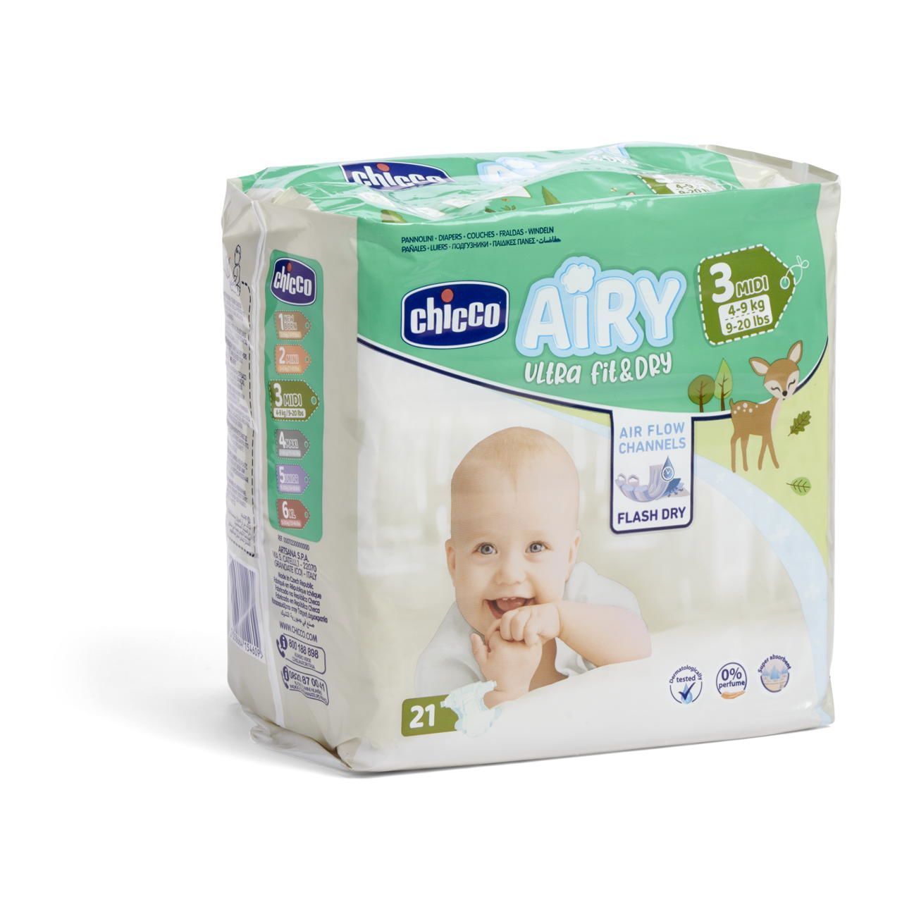 Couche - Chicco Airy Ultra Fit&Dry - Taille 3 - x21 image number 0