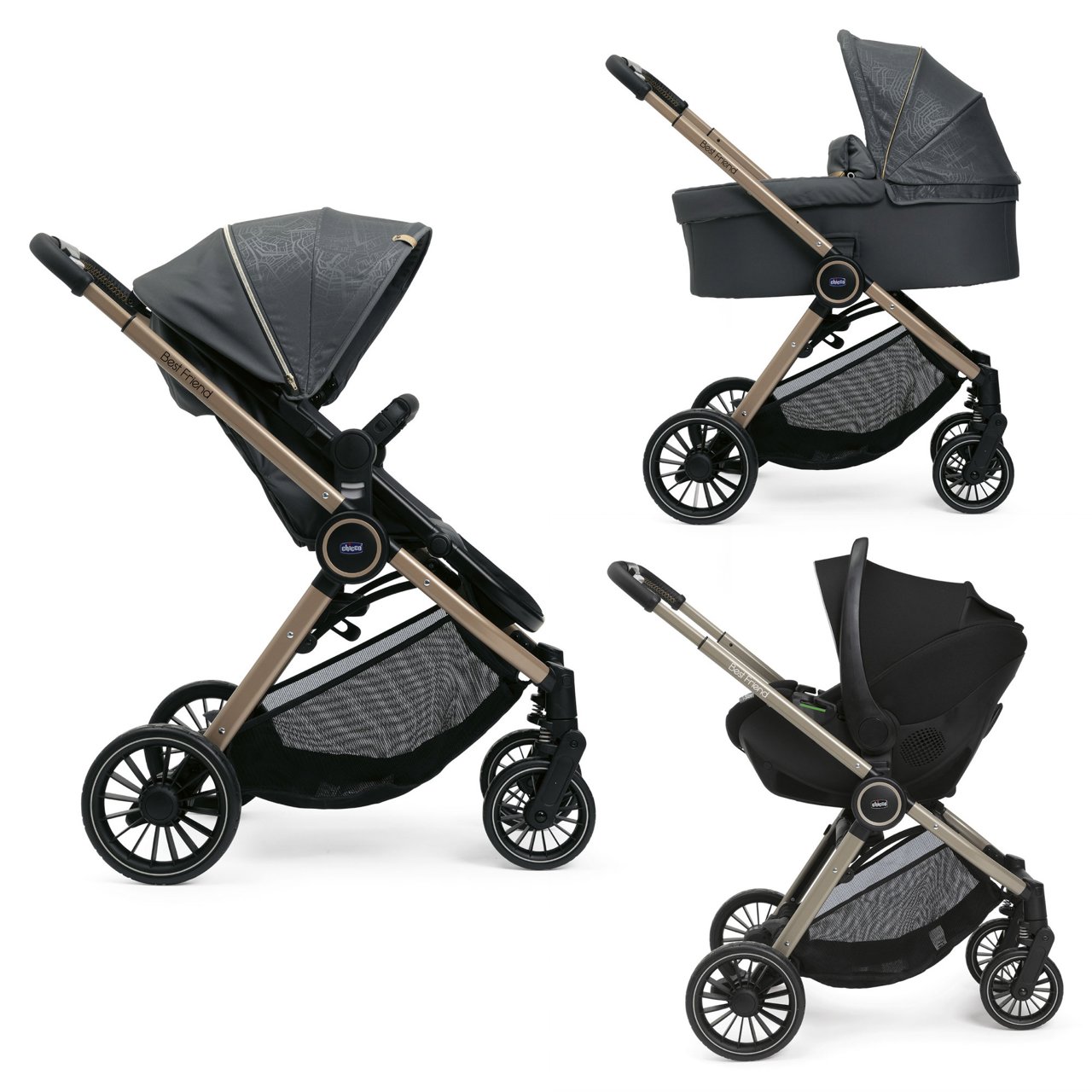 Carrito Best Friend Pro City Map Re Lux Eco+ con Kory Essential Chicco - 0