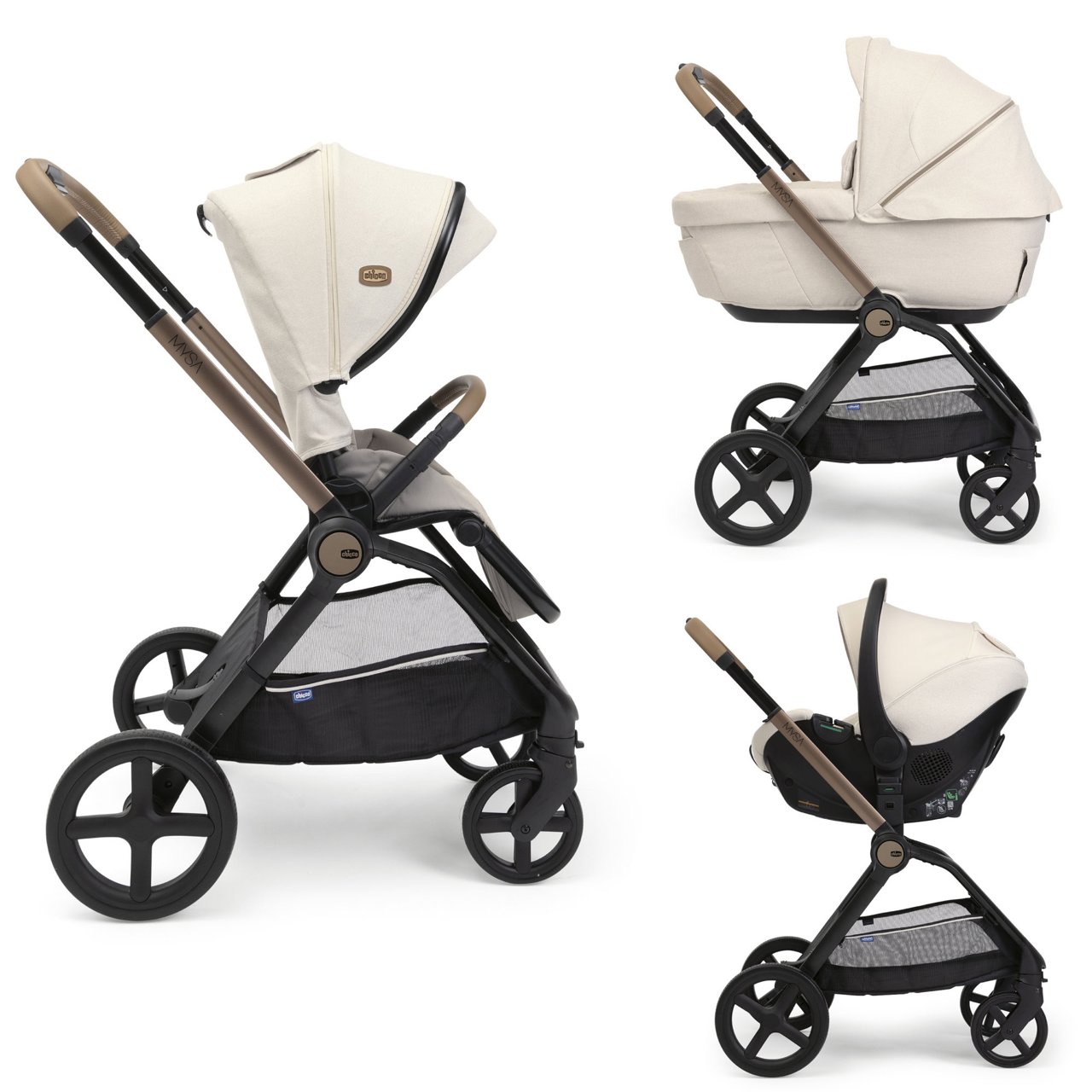 Recién Nacido Carritos De Bebe Para Montaña Trío Mysa Con Gran