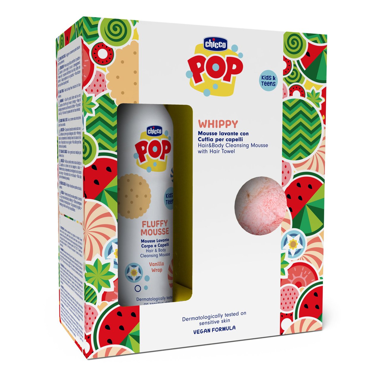 WHIPPY GIFT SET -  MOUSSE LAVANTE CORPO E CAPELLI 200ML CON CUFFIA  Chicco - 0