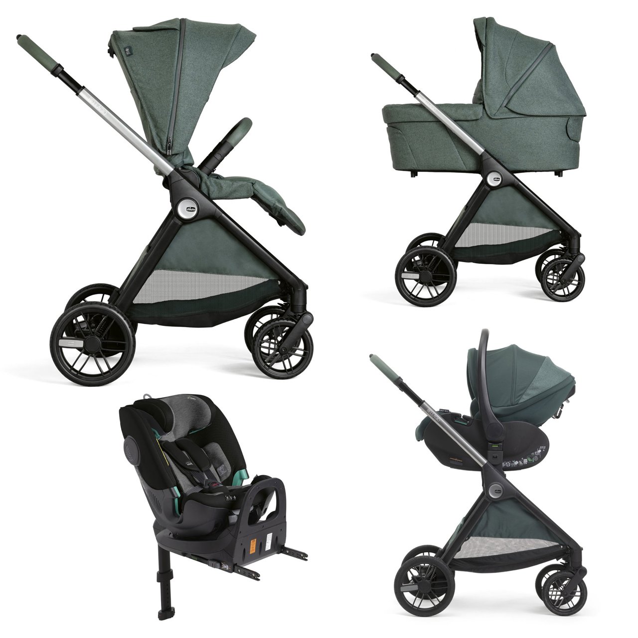 Solution complète Bellagio - First-Seat Recline i-Size et Full Seat 360 avec base Chicco - 0