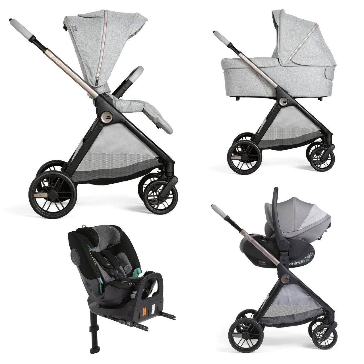 Solution complète Bellagio - First-Seat Recline i-Size et FullSeat 360 avec base Chicco - 0