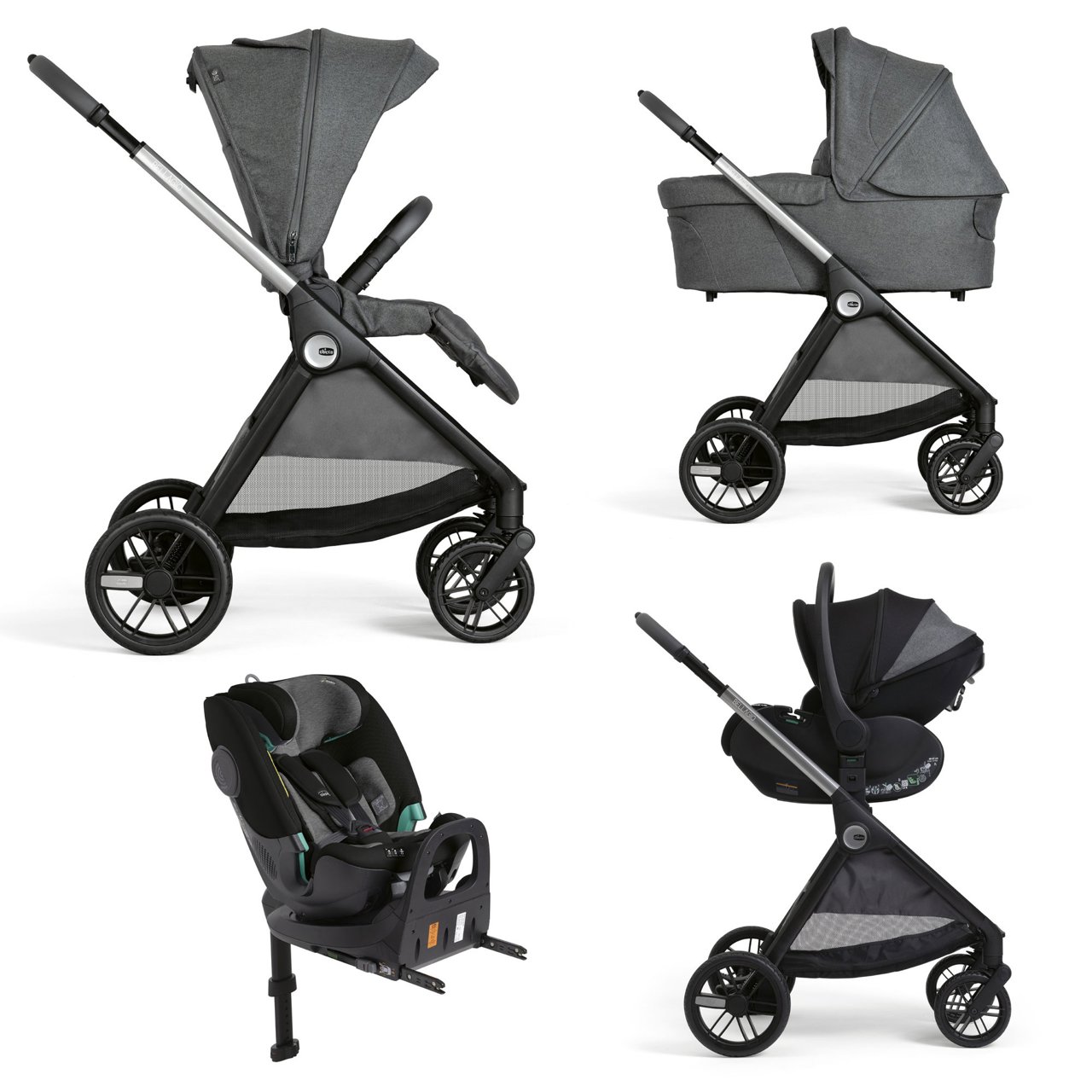 Solution complète Bellagio - First-Seat Recline i-Size et Full Seat 360 avec base Chicco - 0