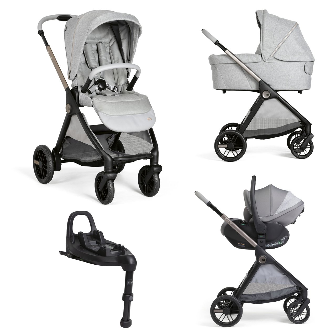 Trio Bellagio - First Seat Recline avec Base Chicco - 0