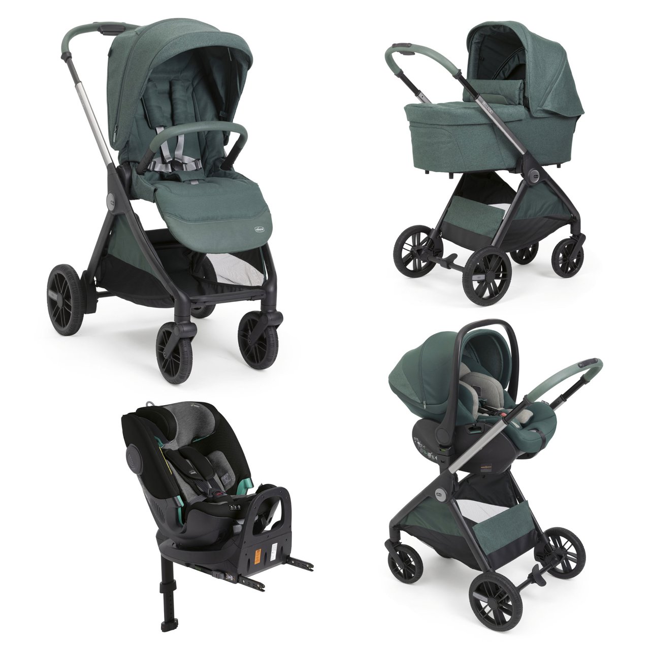 Full Solution Bellagio 2 - First Seat Recline i-Size en FullSeat 360 met basis Chicco - 0