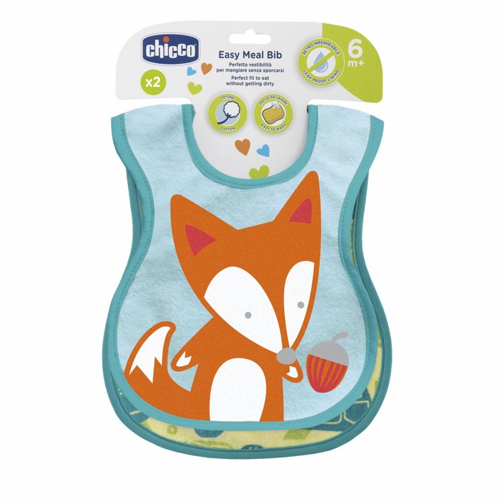 Set Baberos algodón neutro 6m+ 2 uds