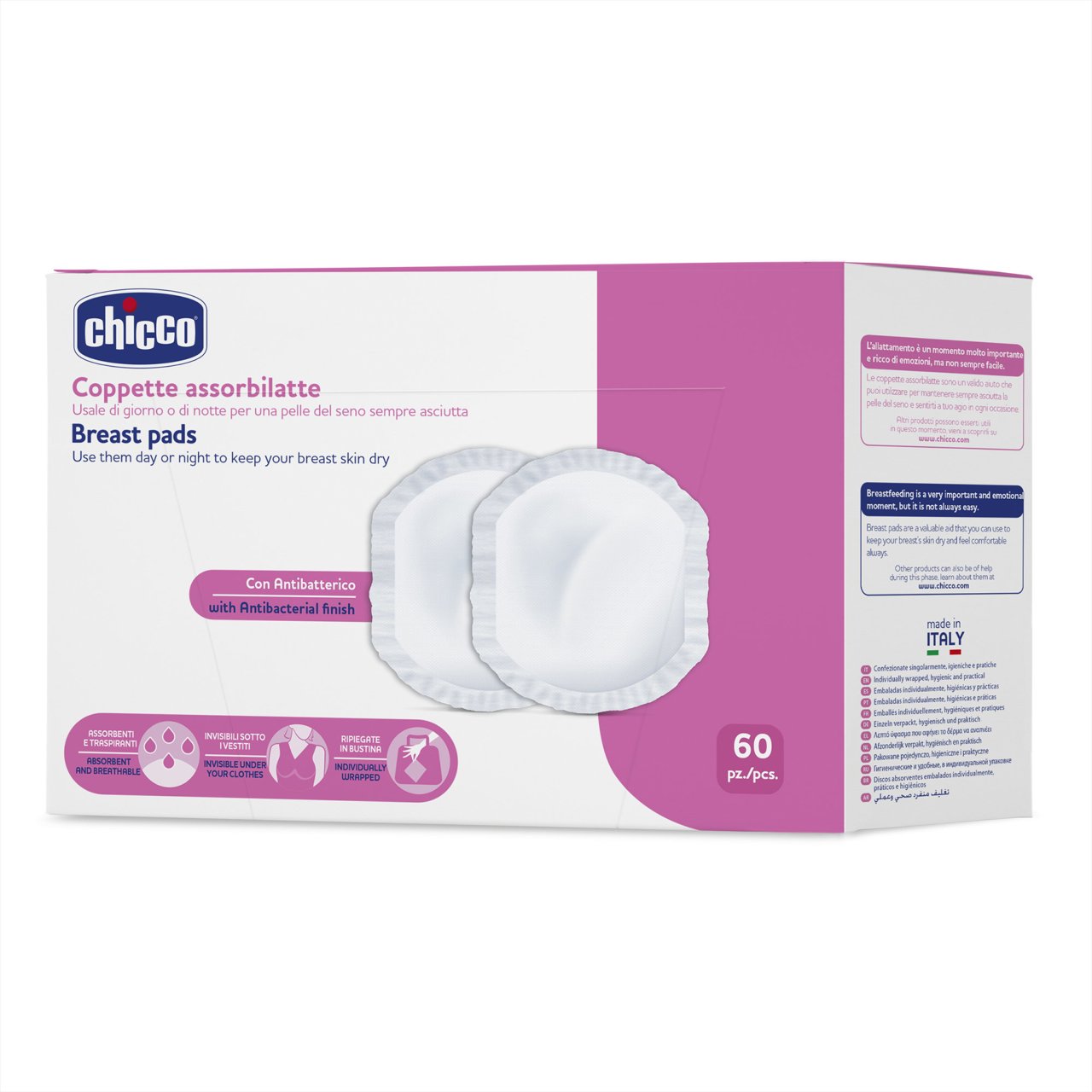 Antibacteriële borstvoedingspads X60  Chicco - 0