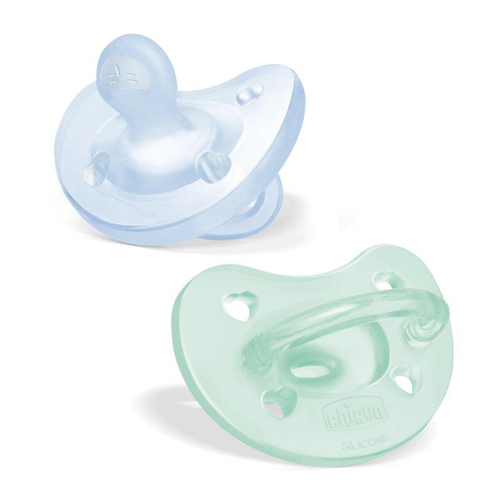 Chicco PhysioForma - Chupete de una pieza de silicona 100% suave para bebés  de 0 a 6 meses, pezón de ortodoncia que apoya la respiración, sin BPA y