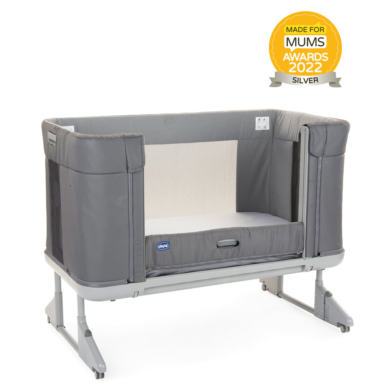 Chicco Next2Me Forever Cosleeping cot Moon Grey chicco.co.uk