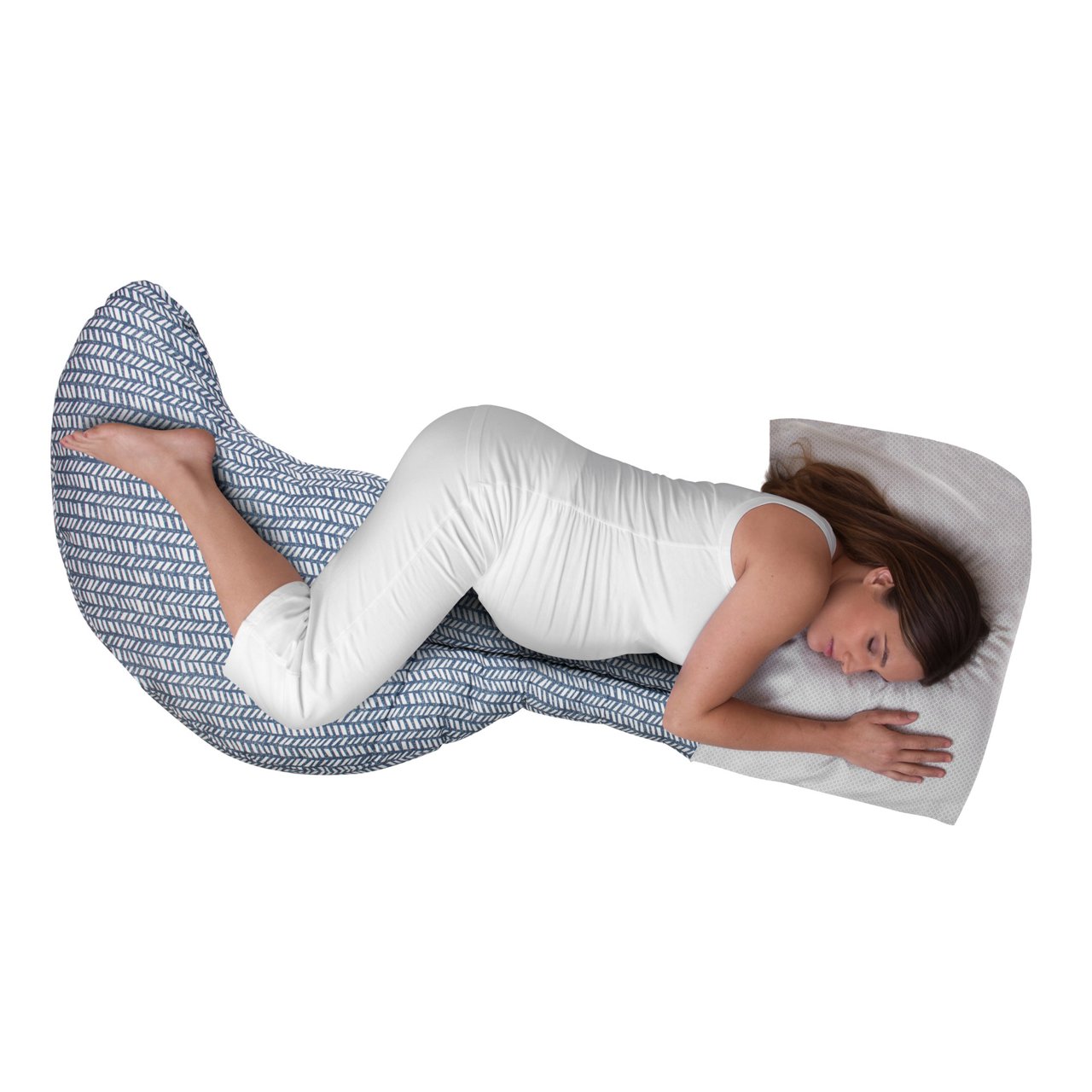 Almofada de gravidez Boppy Total Body Ajustavel - Glacier image number 14