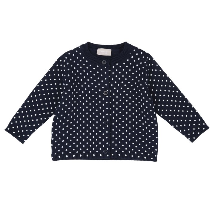 Cardigan di tricot a pois