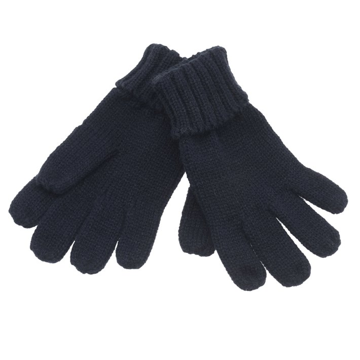 Guanti blu tinta unita