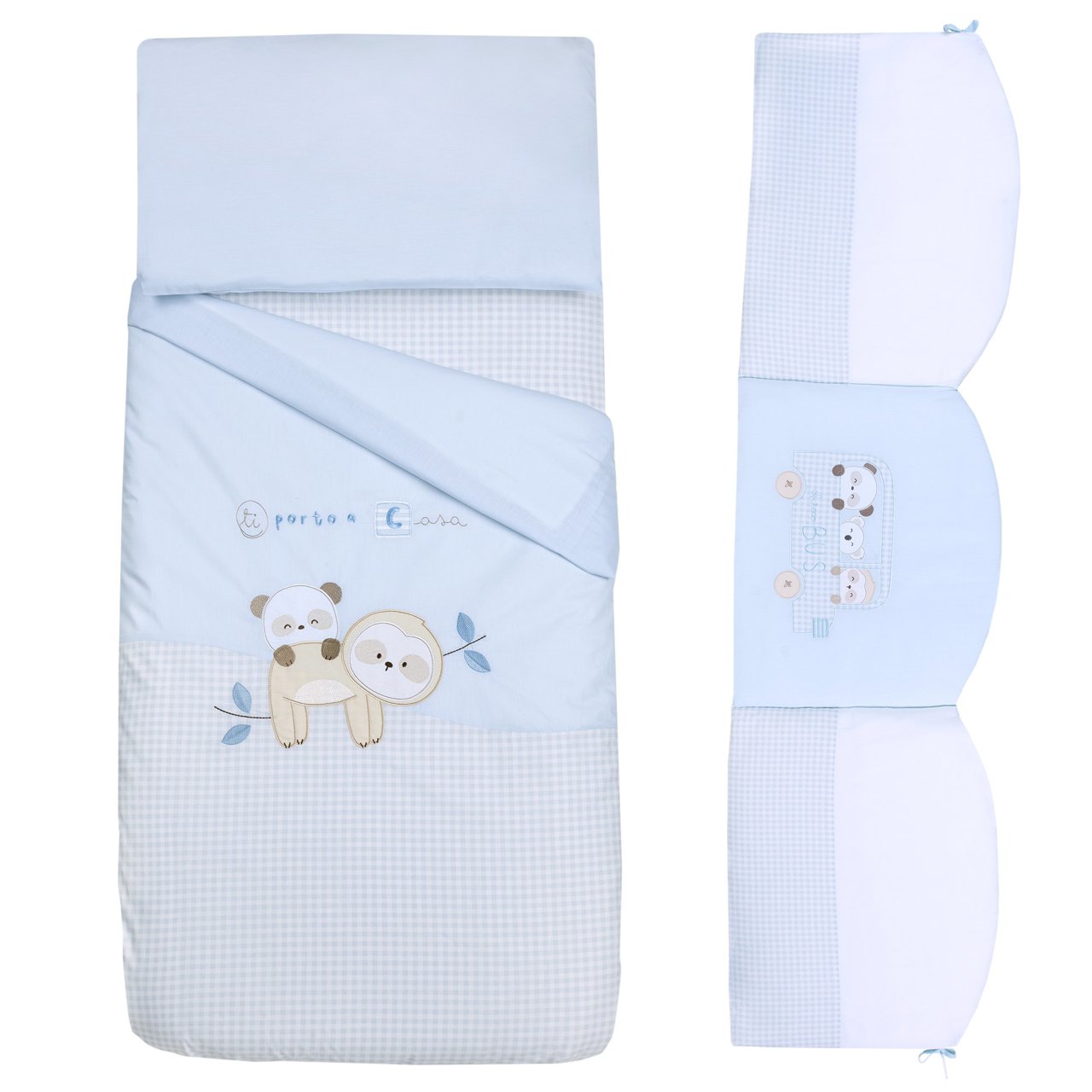 Set piumino, paracolpi, lenzuola e federa per lui null - 0