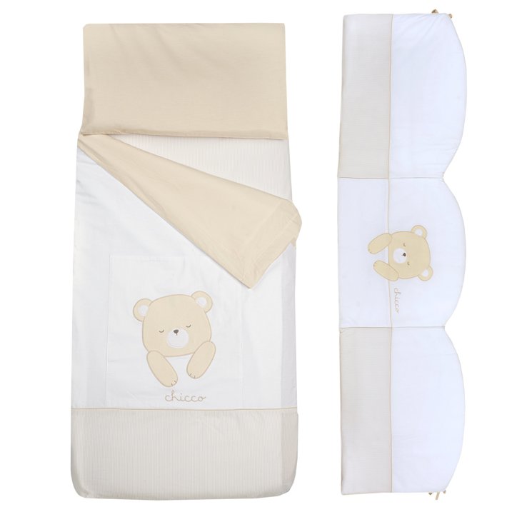 Ensemble couette, tour de lit, draps et taie d'oreiller