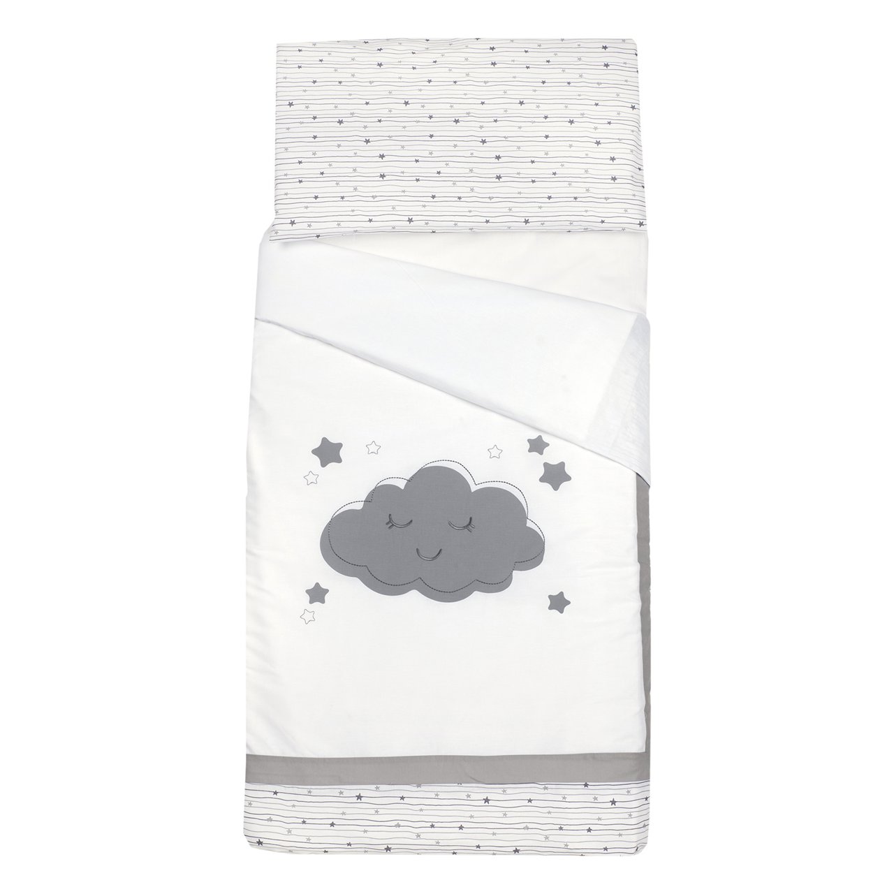 Set piumino, paracolpi, lenzuola e federa con stelline null - 1