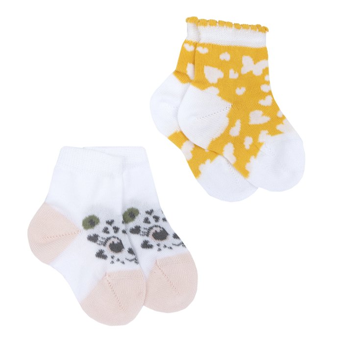 Lot de deux paires de chaussettes à motifs