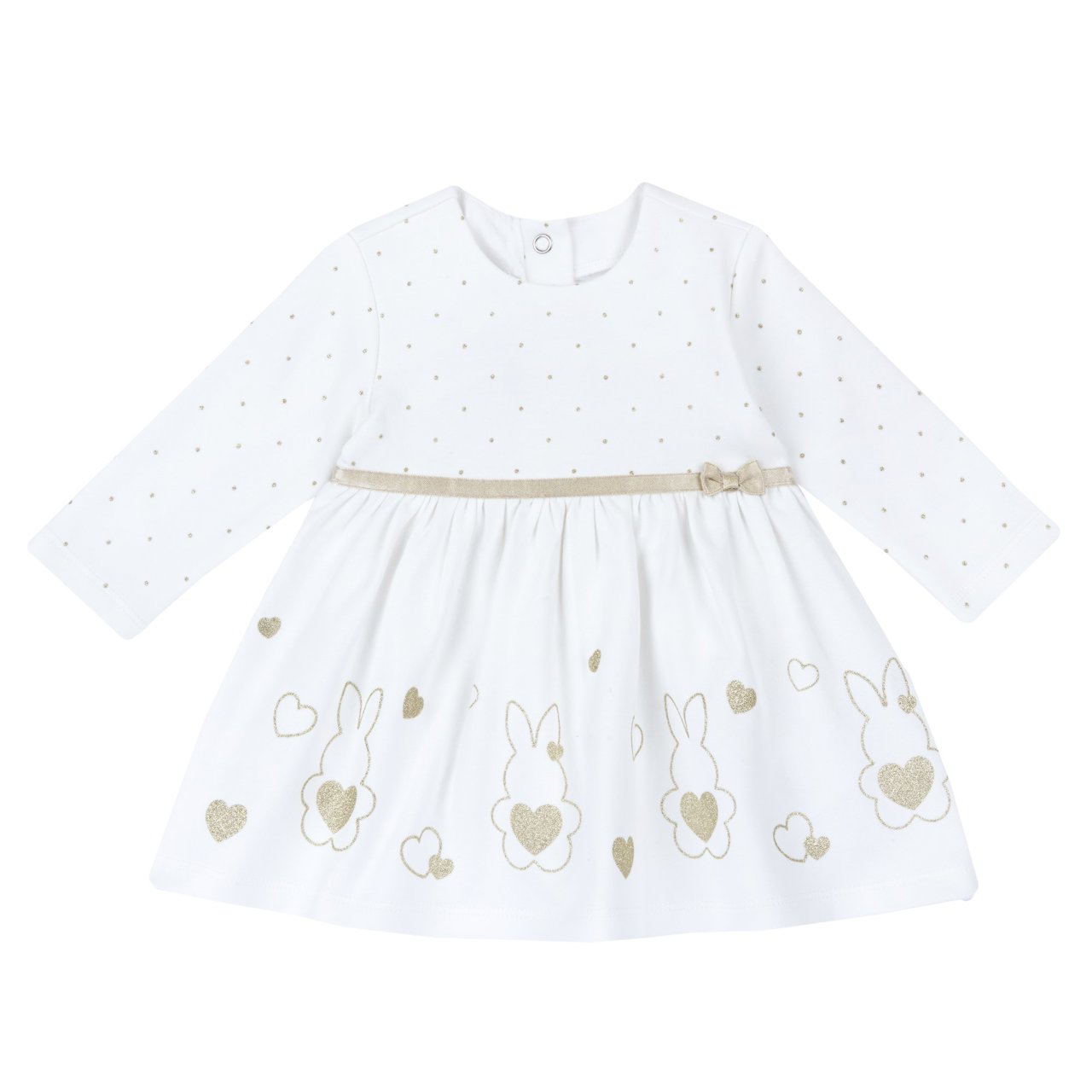 Robe à manches longues, motif pailleté Chicco - 0