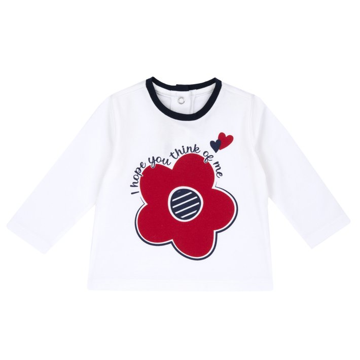 T-shirt com flor