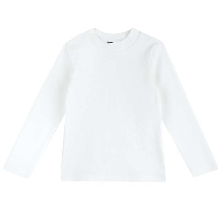 T-shirt manga comprida com gola alta