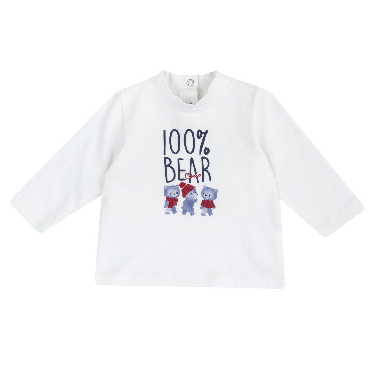 T-shirt manga comprida com gola alta Chicco - 0