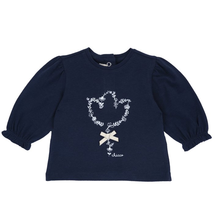 T-shirt manga comprida com estampado