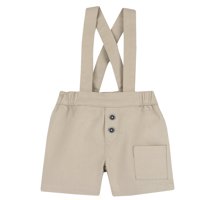 Erkek Bebek Askılı Kısa Pantolon