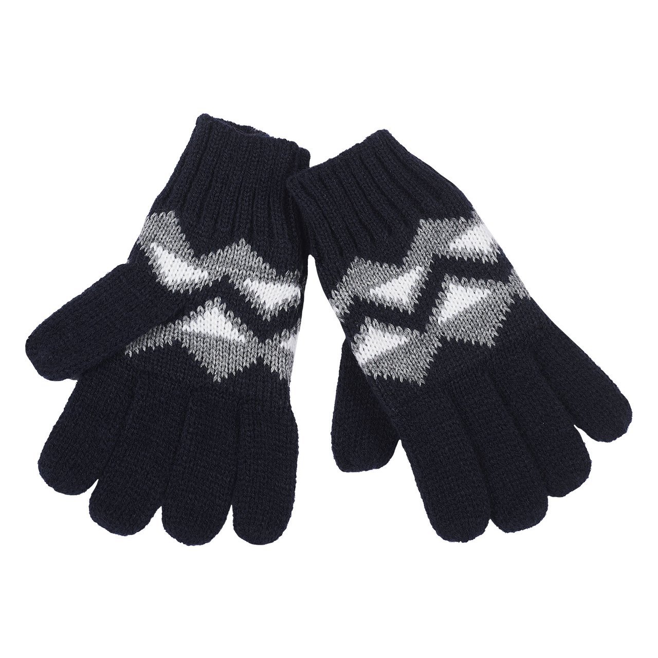 Gants bleus avec motif jacquard Chicco - 0