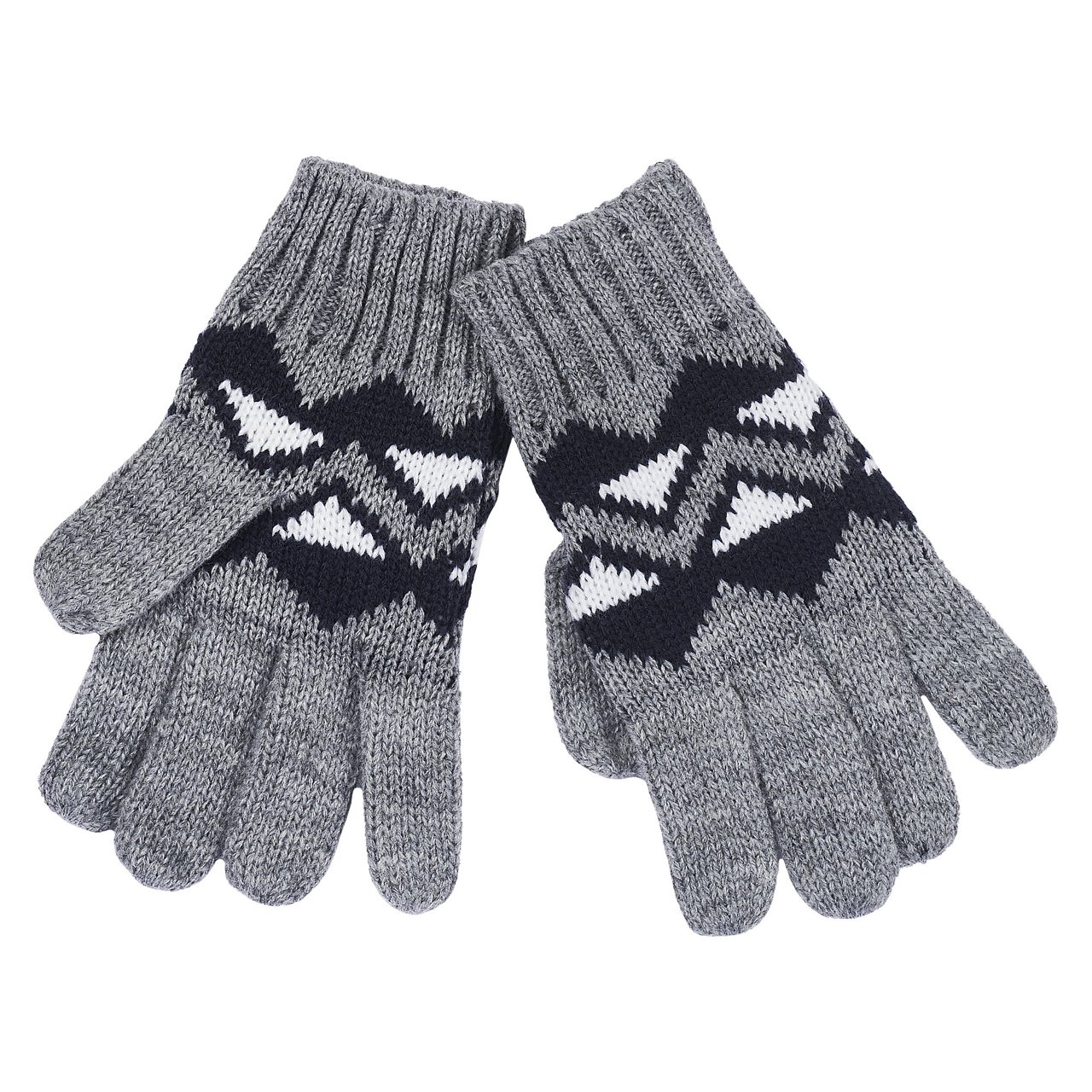 Gants bleus avec motif jacquard Chicco - 0