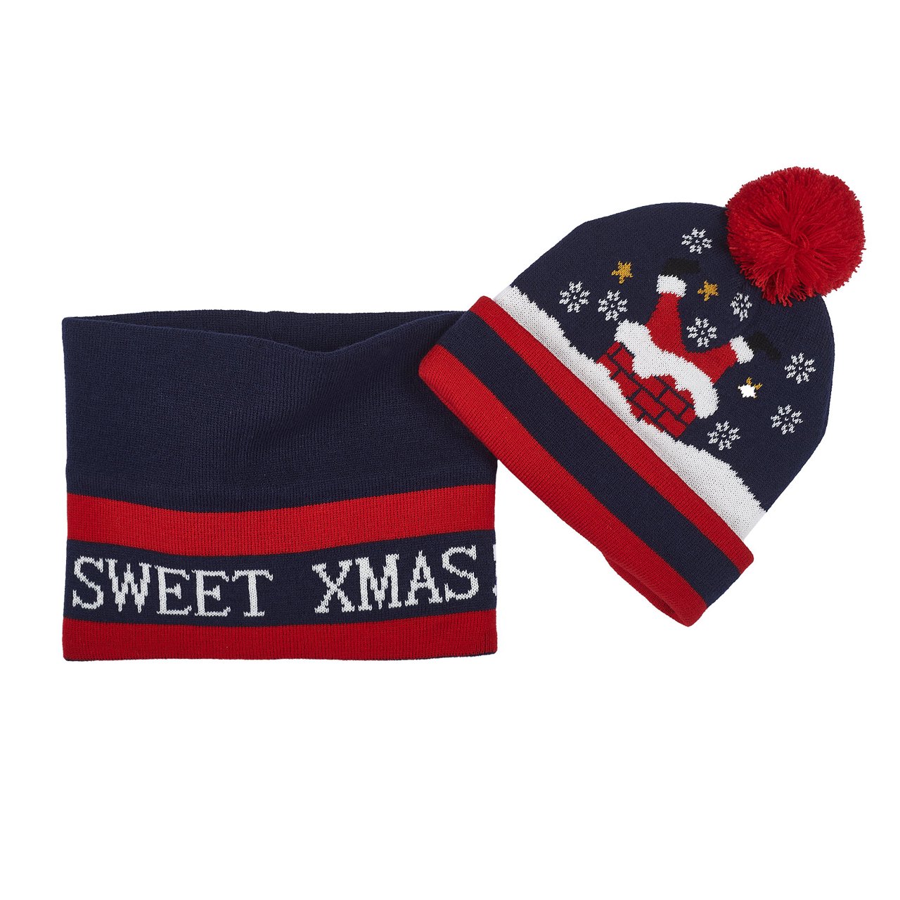 Set cappello e collo Natale Chicco - 0