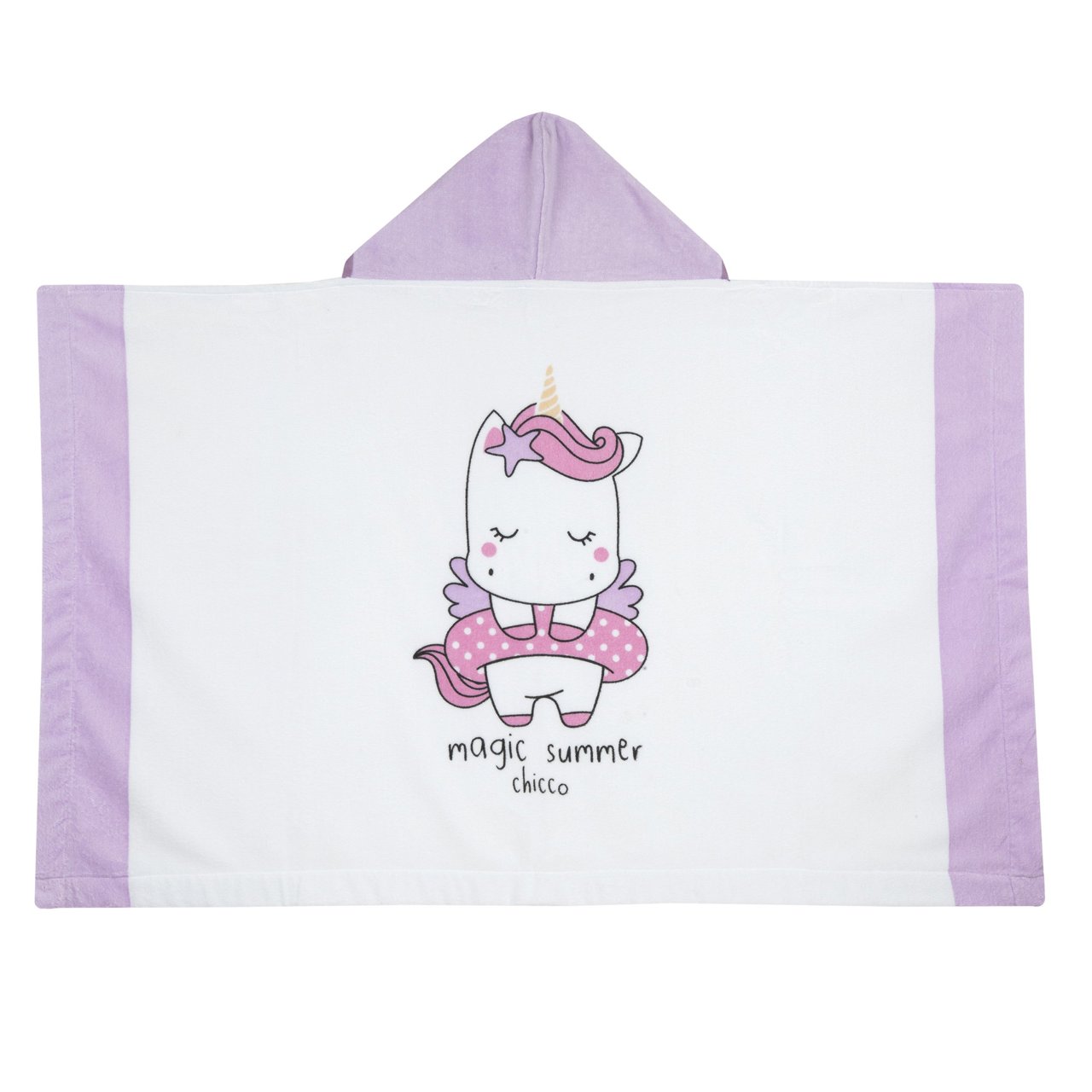 Serviette en coton éponge avec capuche Chicco - 0