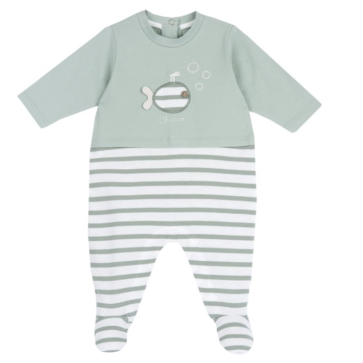 Babygrow com gola redonda e abertura na perna 