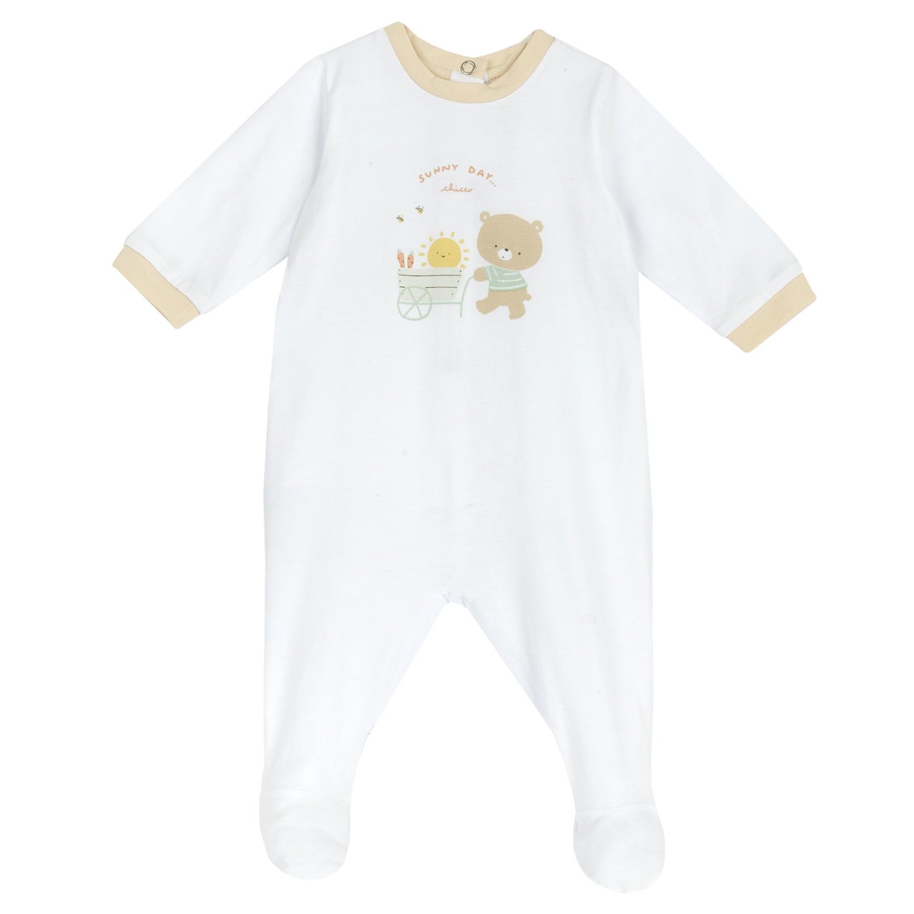 Babygrow de gola redonda e abertura nas costas Chicco - 0