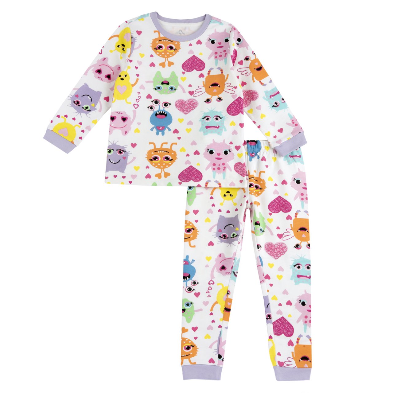 Pyjama long en polaire gratté à motifs Chicco - 0