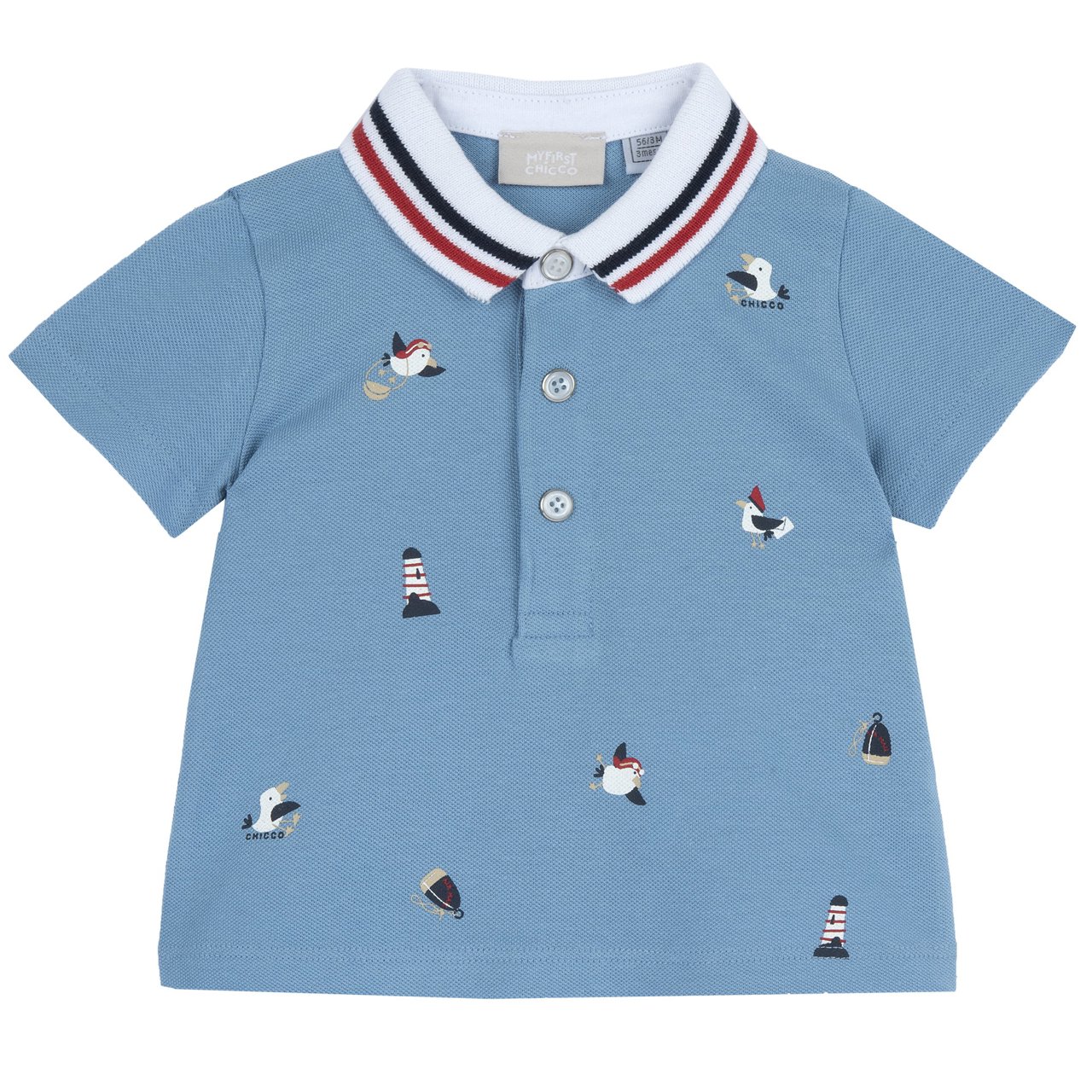 Polo à manches courtes en piqué de coton Chicco - 0