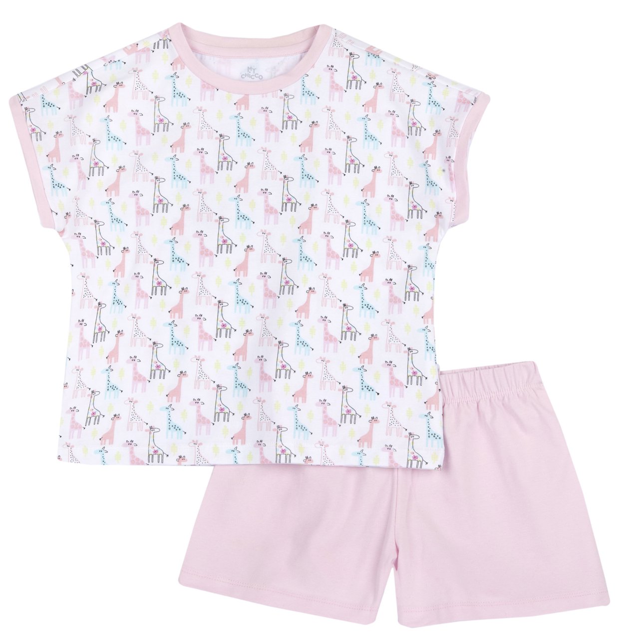 Korte pyjama met T-shirt met fantasieprint Chicco - 0