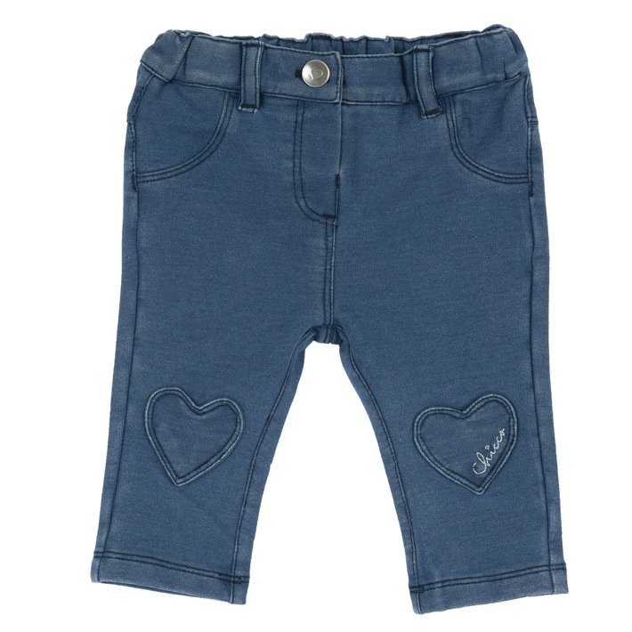 Lange broek met jeanseffect 