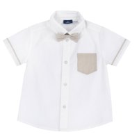 Erkek Bebek Papyonlu Kısa Kollu Gömlek