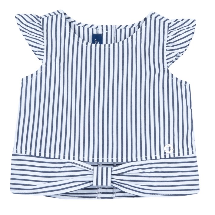 Camisa com mangas de folho