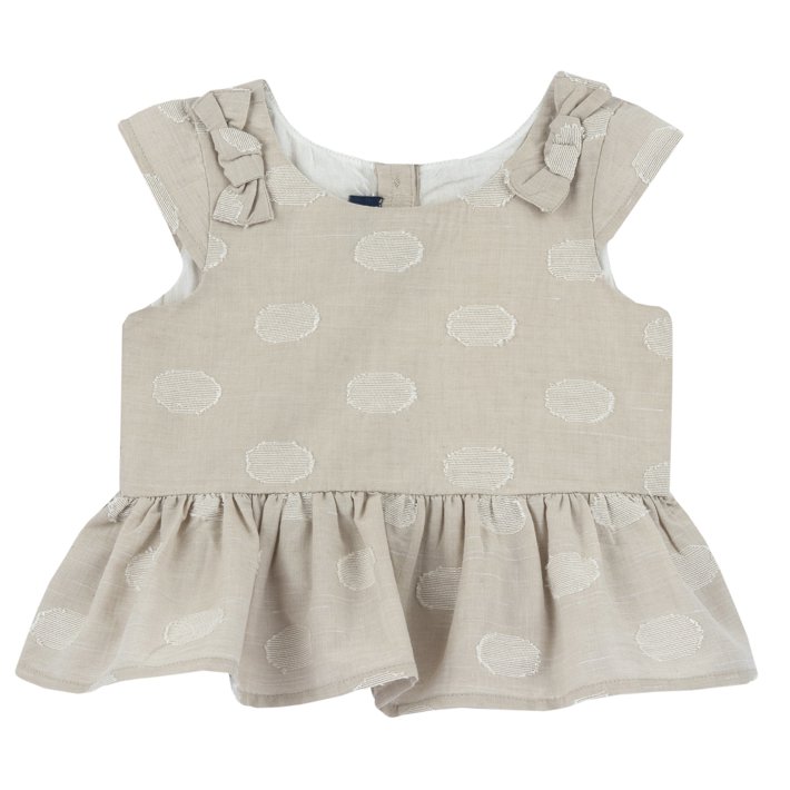 Top em tecido jacquard