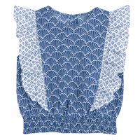 Kız Bebek Fırfırlı Kısa Kollu Gömlek