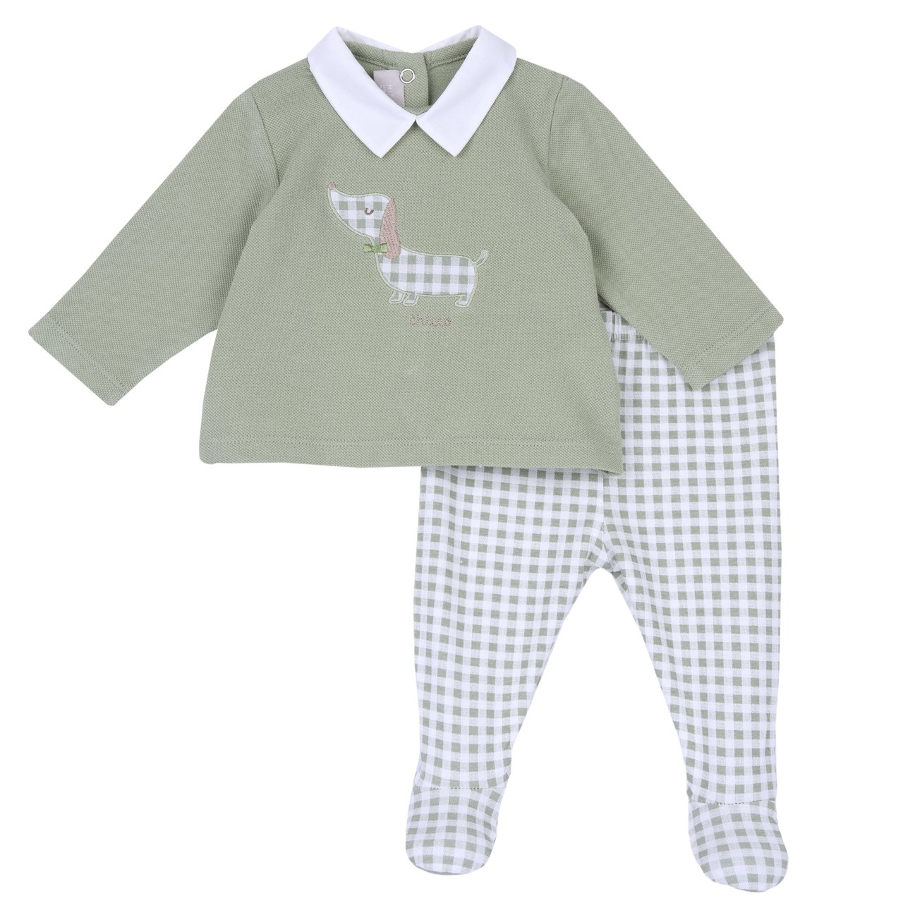 Completo maglia e pantaloni con piedini Chicco - 0