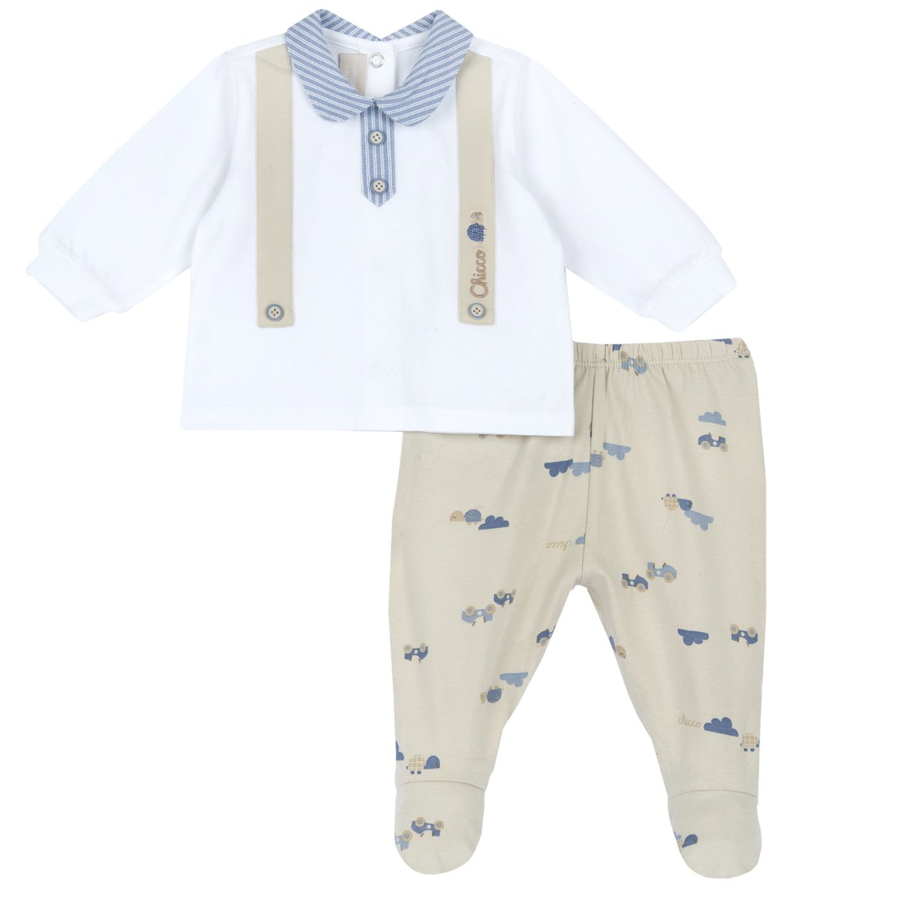 Set met trui en broek met voetjes Chicco - 0