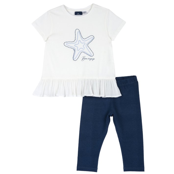 Completo Bambina Chicco - T-Shirt Manica Corta E Pantaloncino | Cotone Elastan Comodo E Lavabile - Foto 13