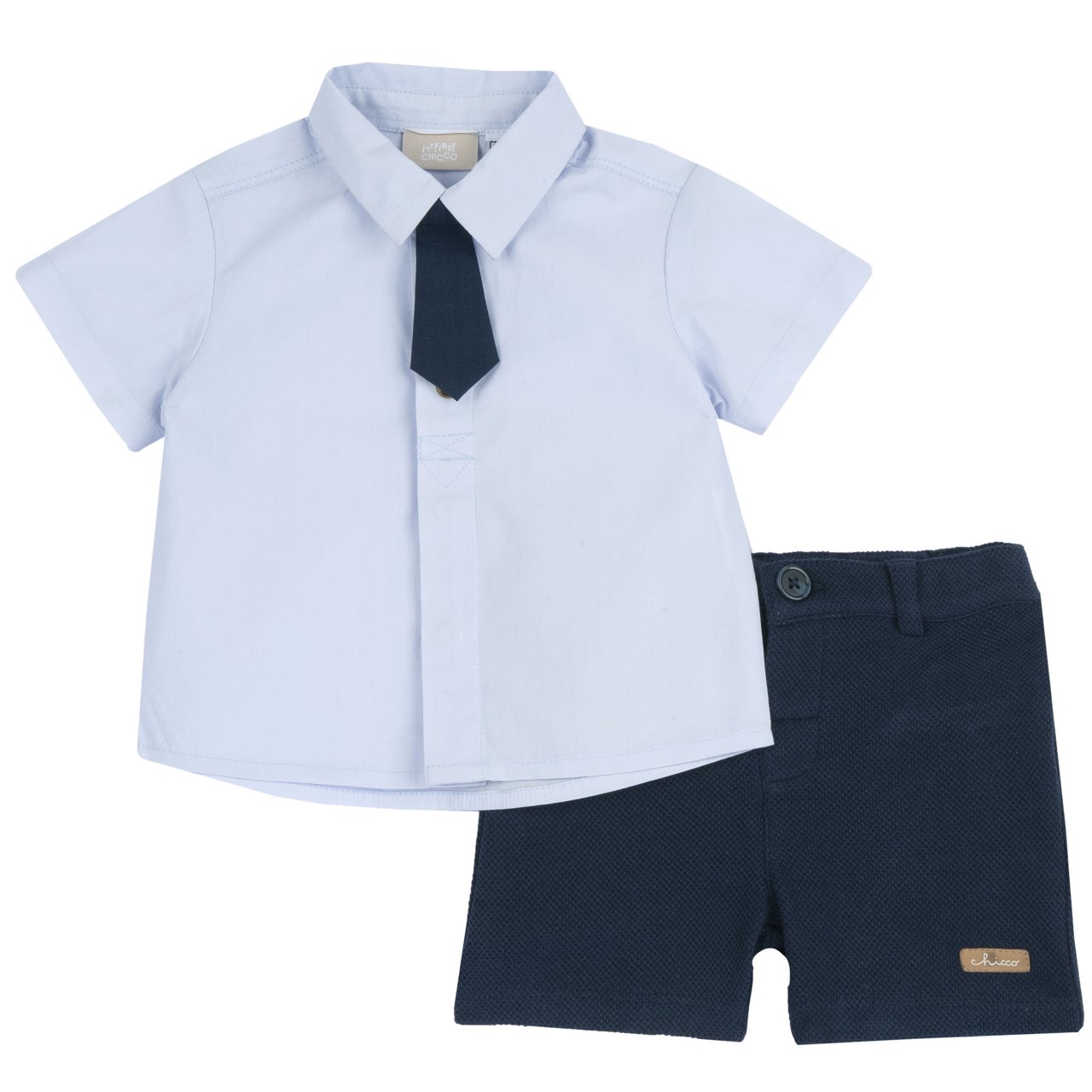 Conjunto de camisa de manga curta e calções Chicco - 0