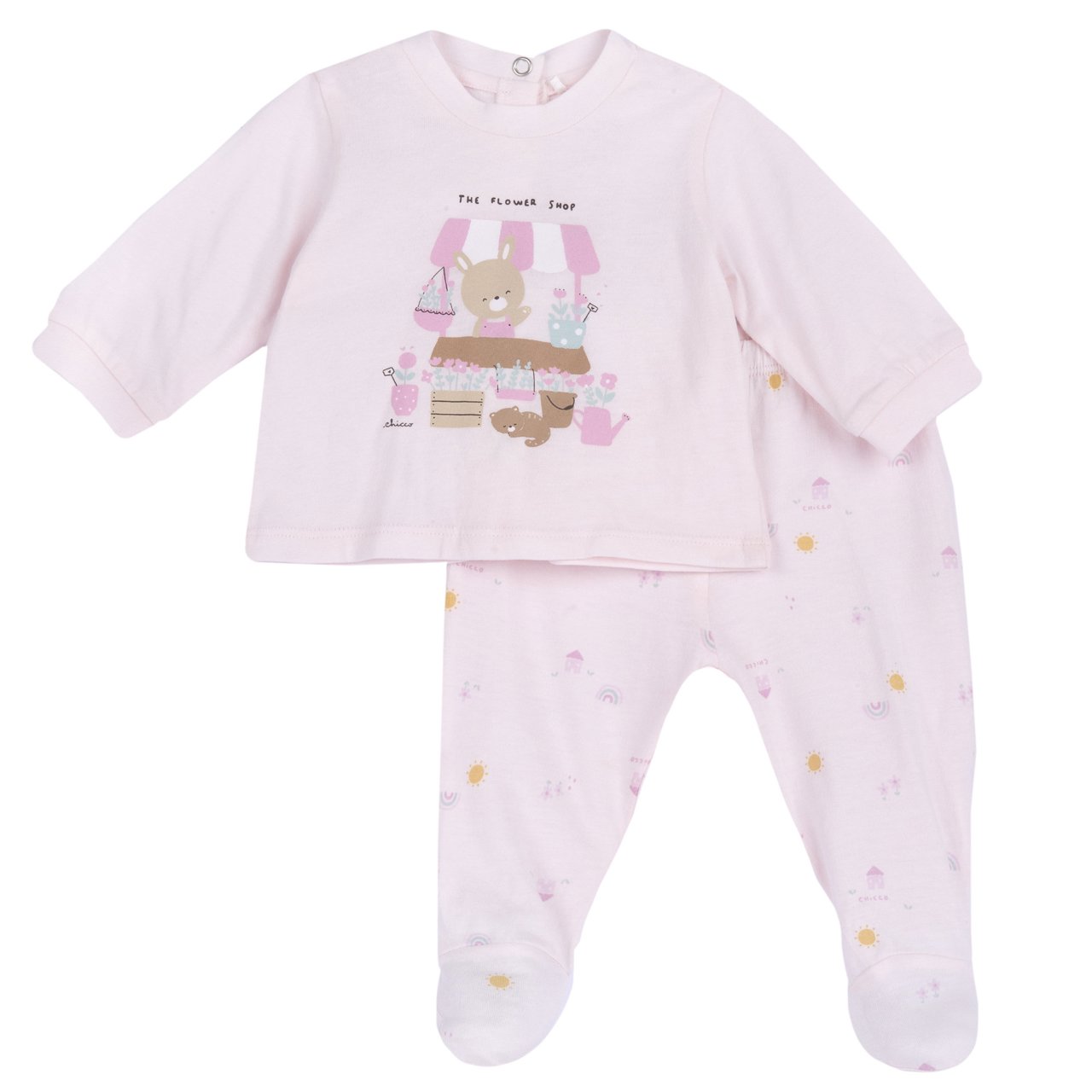 Set met trui en broek met voetjes Chicco - 0