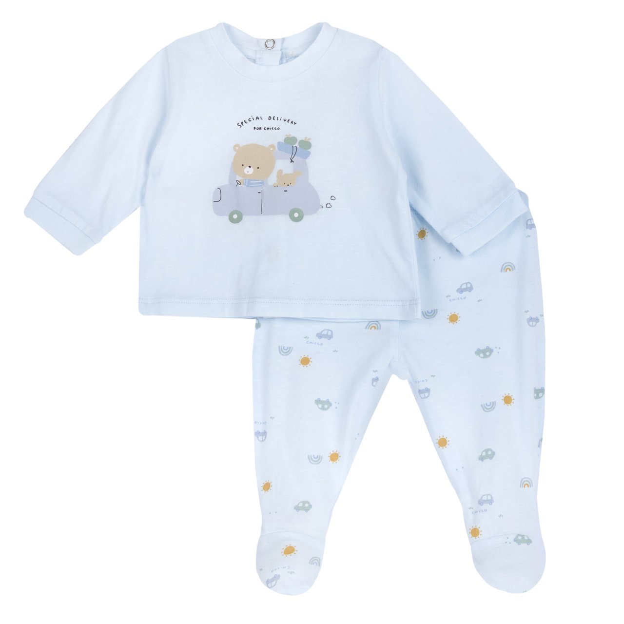 Set met trui en broek met voetjes Chicco - 0