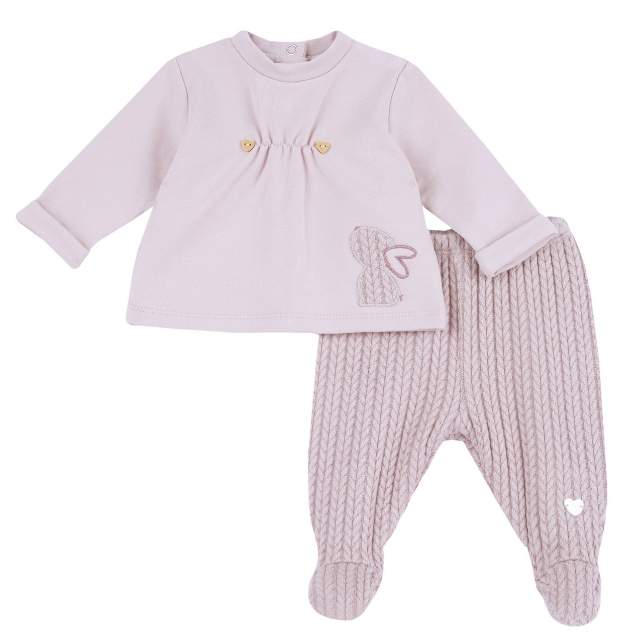 Completo maglia e pantaloni con piedini Chicco - 0